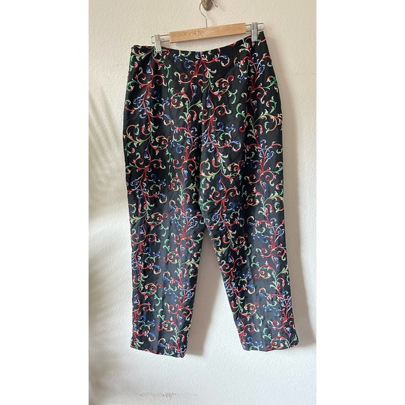 CJ Laing Silk Embroidered Party Dress Pants Sz. 14 - Picture 5 of 9